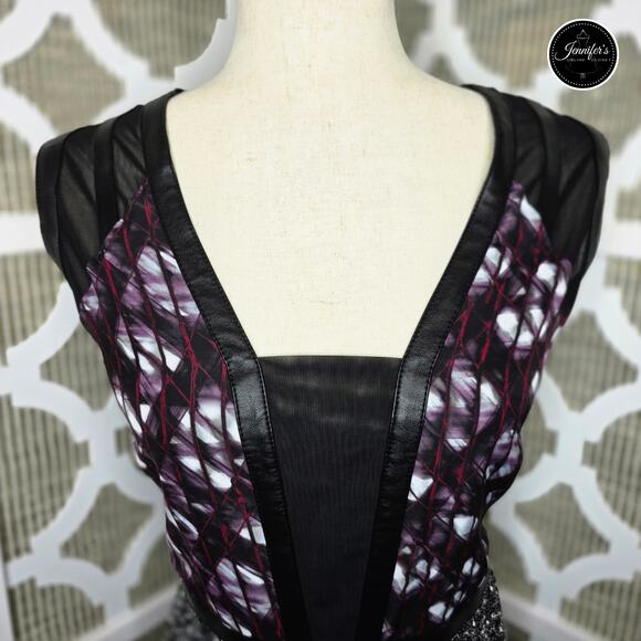 RACHEL Rachel Roy NWT Women's Mixed Media Sleeveless Sheath Dress Size 10 - Picture 4 of 12